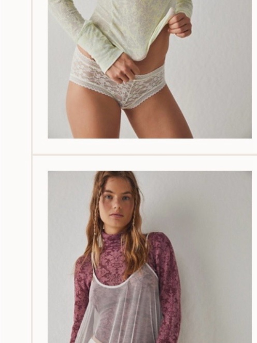 Free People Mauve Knit Mock Neck Top